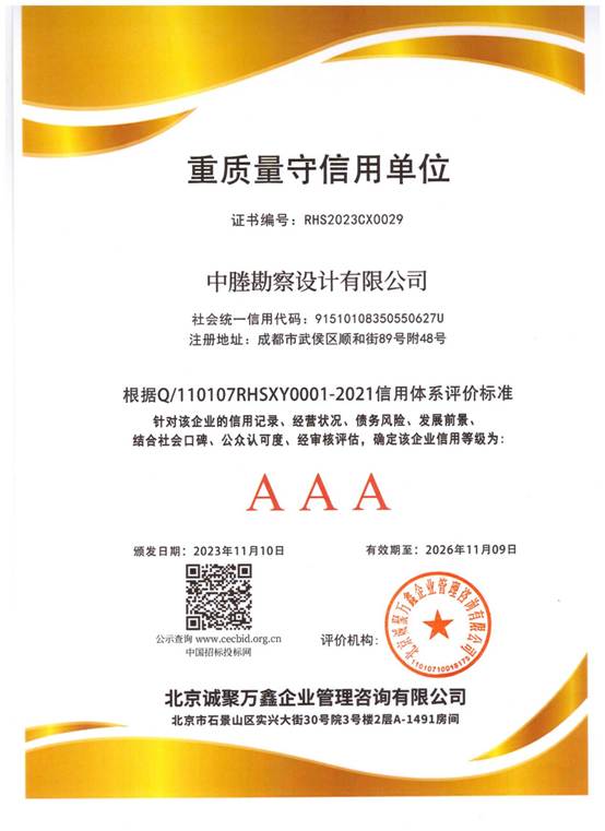 Engineering Survey Qualification Certificate